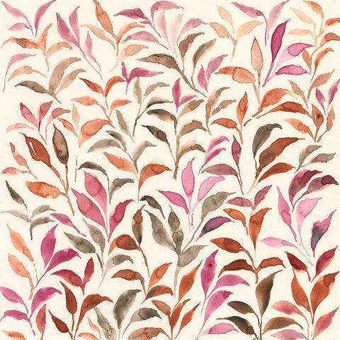 Autumn Fronds II White Modern Wood Framed Art Print by Moore, Regina