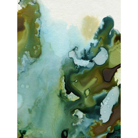 Water and Earth I White Modern Wood Framed Art Print by Popp, Grace