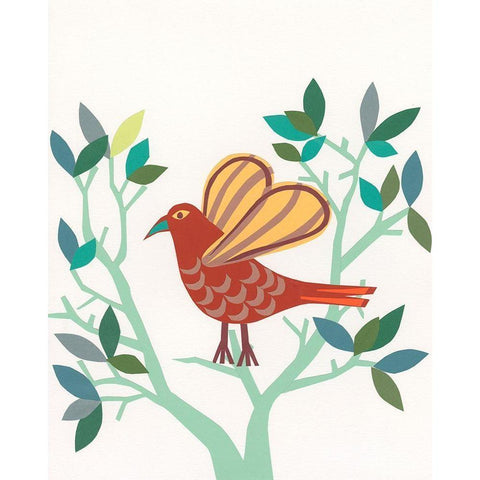 Whitty Bird I White Modern Wood Framed Art Print by Moore, Regina