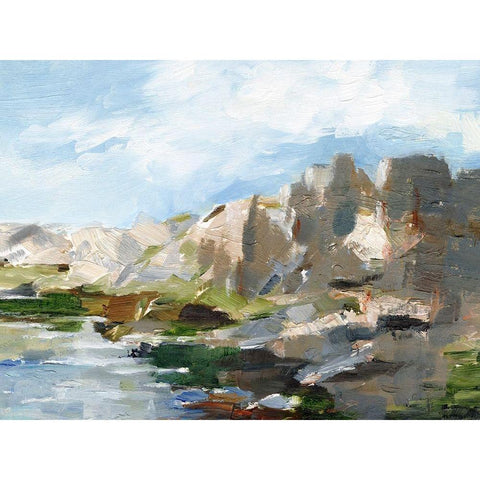 Western Cliffs II Black Modern Wood Framed Art Print with Double Matting by Harper, Ethan