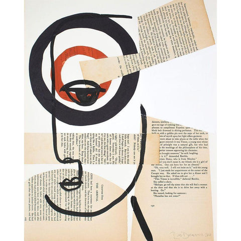 Faces of A Century I Black Modern Wood Framed Art Print with Double Matting by Delamater, Rob
