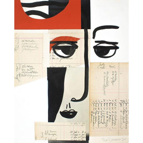 Faces of A Century III White Modern Wood Framed Art Print by Delamater, Rob