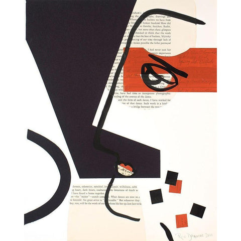 Faces of A Century V Black Modern Wood Framed Art Print with Double Matting by Delamater, Rob