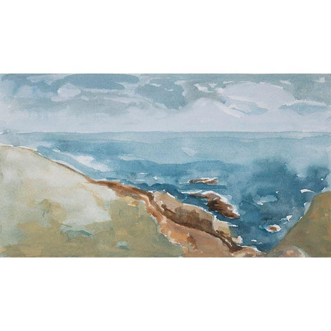 Cliffs of Sonoma White Modern Wood Framed Art Print by Delamater, Rob