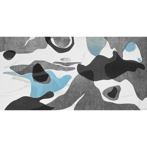Rivers And Stones III Black Modern Wood Framed Art Print with Double Matting by Delamater, Rob