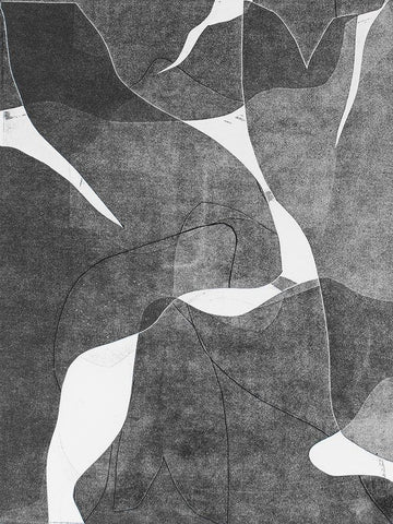 Night Bloom III White Modern Wood Framed Art Print with Double Matting by Delamater, Rob