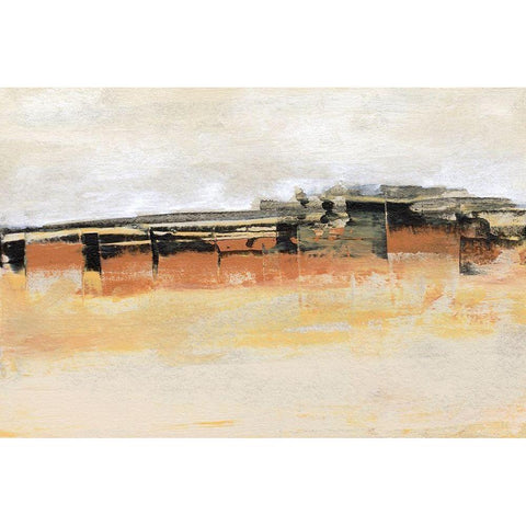 Bridges Ochre II White Modern Wood Framed Art Print by Gordon, Sharon