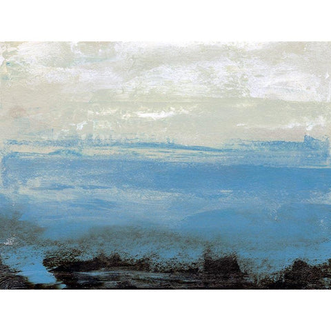 Bridges Cyan III White Modern Wood Framed Art Print by Gordon, Sharon