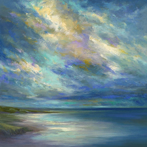Drifting Winds Gold Ornate Wood Framed Art Print with Double Matting by Finch, Sheila