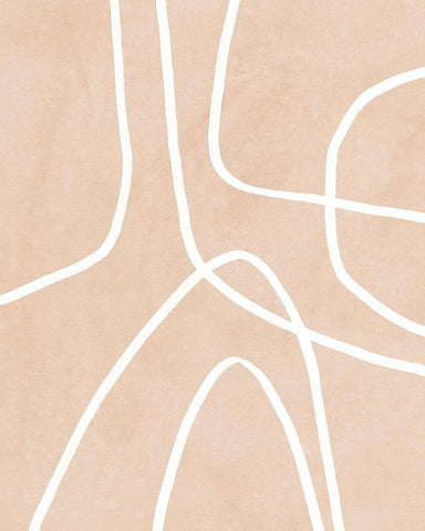 Clean Contour I Black Ornate Wood Framed Art Print with Double Matting by Vess, June Erica