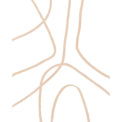 Clean Contour IV White Modern Wood Framed Art Print by Vess, June Erica