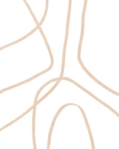 Clean Contour IV White Modern Wood Framed Art Print with Double Matting by Vess, June Erica