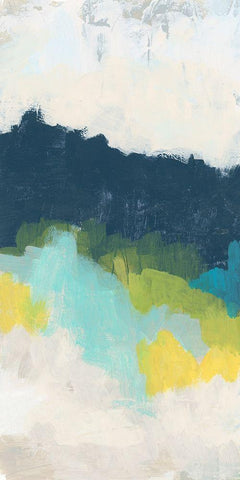 Valley Grandure I White Modern Wood Framed Art Print with Double Matting by Vess, June Erica