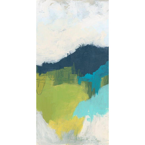 Valley Grandure II Black Modern Wood Framed Art Print by Vess, June Erica