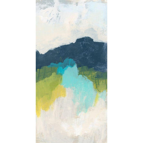 Valley Grandure III Black Modern Wood Framed Art Print with Double Matting by Vess, June Erica