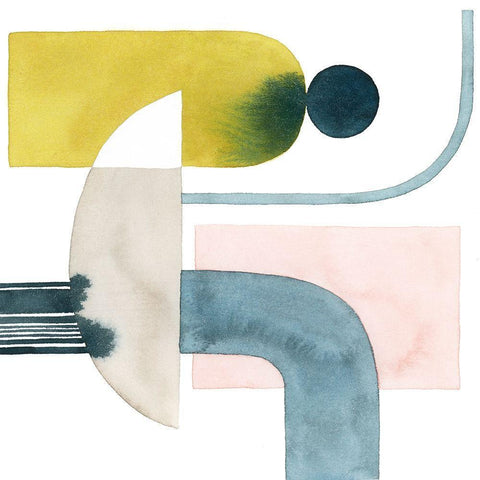 Shapely Minimum IV Black Modern Wood Framed Art Print by Popp, Grace