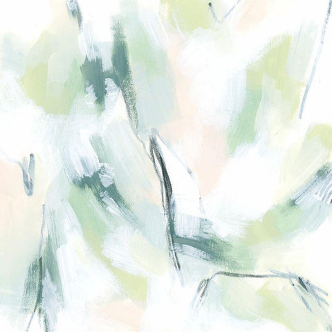 Mint Fissure I Black Modern Wood Framed Art Print by Vess, June Erica