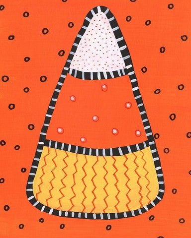 Halloween Fun III White Modern Wood Framed Art Print with Double Matting by Moore, Regina