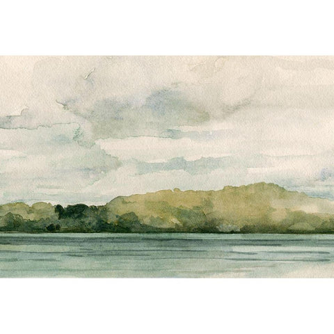 Riverside I Black Modern Wood Framed Art Print by Caroline, Emma
