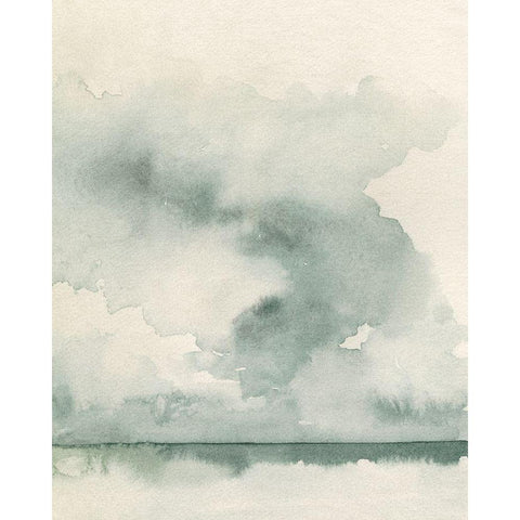 Ocean Impression II White Modern Wood Framed Art Print by Caroline, Emma