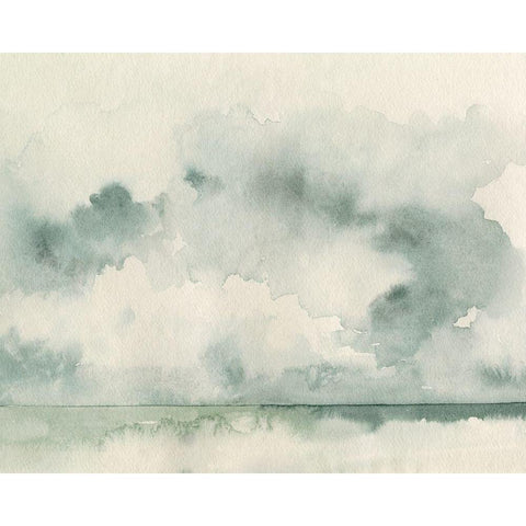Ocean Impression III White Modern Wood Framed Art Print by Caroline, Emma