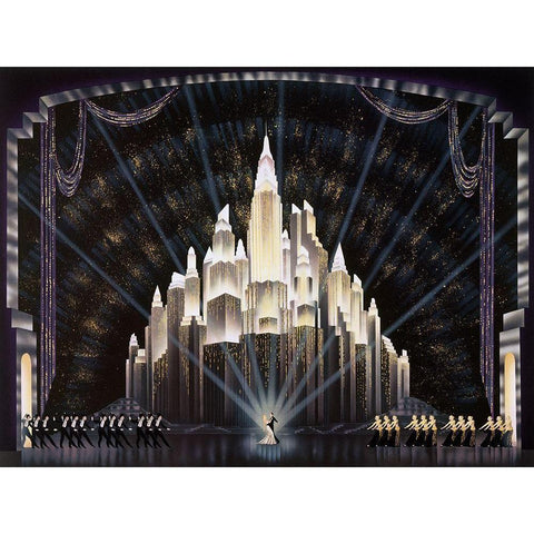 Encore Black Modern Wood Framed Art Print by Hoppe, Robert