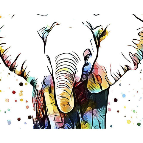 Motley Crew in Color III White Modern Wood Framed Art Print by Aldridge, Ashley