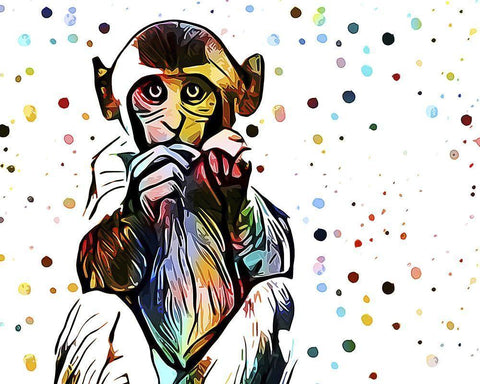 Motley Crew in Color V Black Ornate Wood Framed Art Print with Double Matting by Aldridge, Ashley