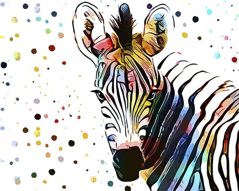 Motley Crew in Color VI White Modern Wood Framed Art Print with Double Matting by Aldridge, Ashley