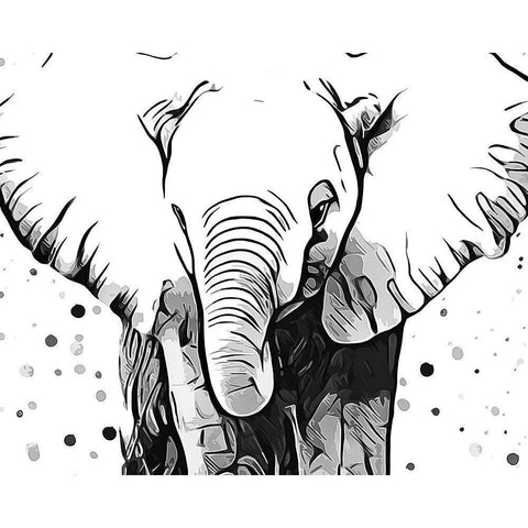 Motley Crew in B+W III Black Modern Wood Framed Art Print with Double Matting by Aldridge, Ashley