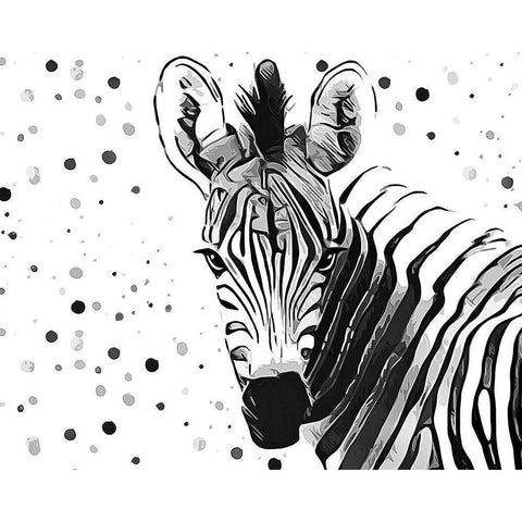 Motley Crew in B+W VI Black Modern Wood Framed Art Print with Double Matting by Aldridge, Ashley