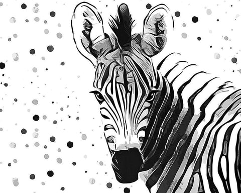 Motley Crew in B+W VI Black Ornate Wood Framed Art Print with Double Matting by Aldridge, Ashley