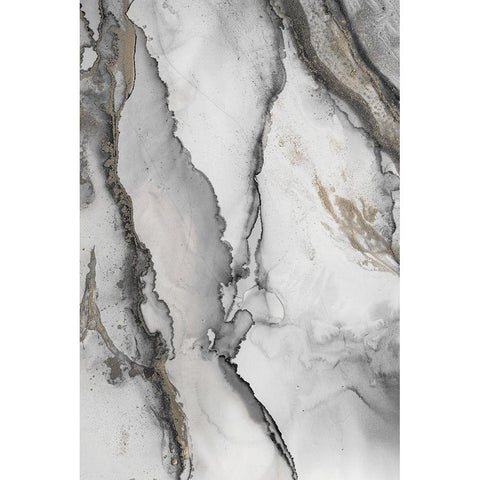 Abstract Ink Fantasy I Black Modern Wood Framed Art Print by Haase, Andrea