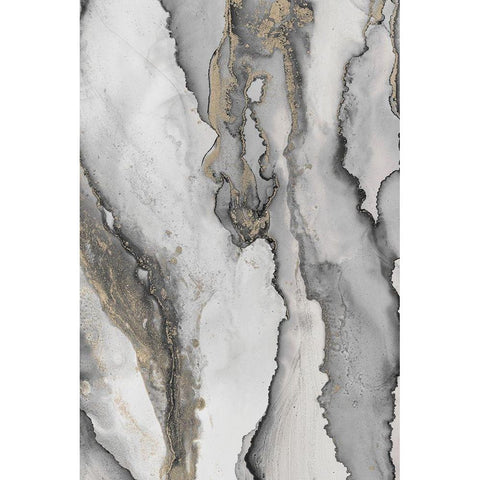 Abstract Ink Fantasy III Black Modern Wood Framed Art Print by Haase, Andrea