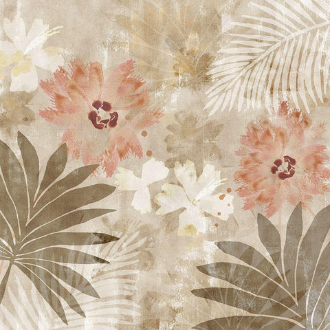 Flower Memories II White Modern Wood Framed Art Print with Double Matting by Kouta, Flora