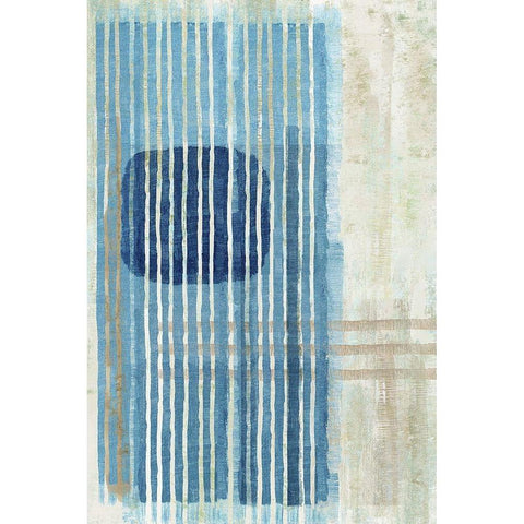 Blue Blue Horizon I Black Modern Wood Framed Art Print by Kouta, Flora