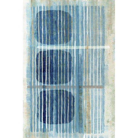 Blue Blue Horizon II White Modern Wood Framed Art Print by Kouta, Flora