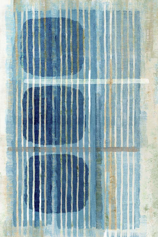 Blue Blue Horizon II Black Ornate Wood Framed Art Print with Double Matting by Kouta, Flora