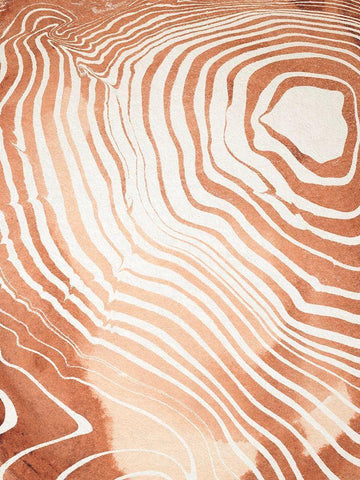 Wood Grain Suminagashi II White Modern Wood Framed Art Print with Double Matting by Warren, Annie