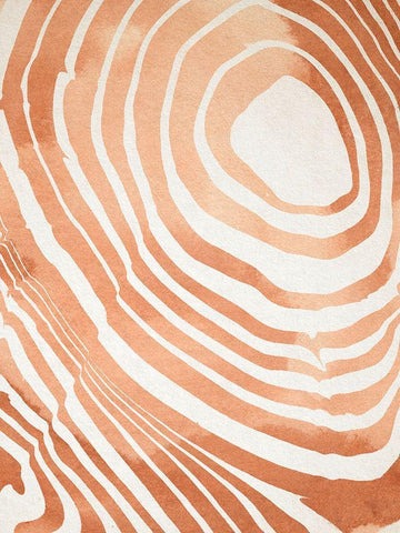 Wood Grain Suminagashi IV White Modern Wood Framed Art Print with Double Matting by Warren, Annie