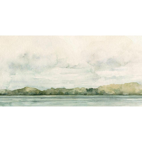 Riverside Views I Black Modern Wood Framed Art Print with Double Matting by Caroline, Emma