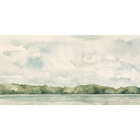 Riverside Views II White Modern Wood Framed Art Print by Caroline, Emma