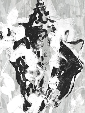 Ocean Inkblot I Black Ornate Wood Framed Art Print with Double Matting by Vess, June Erica