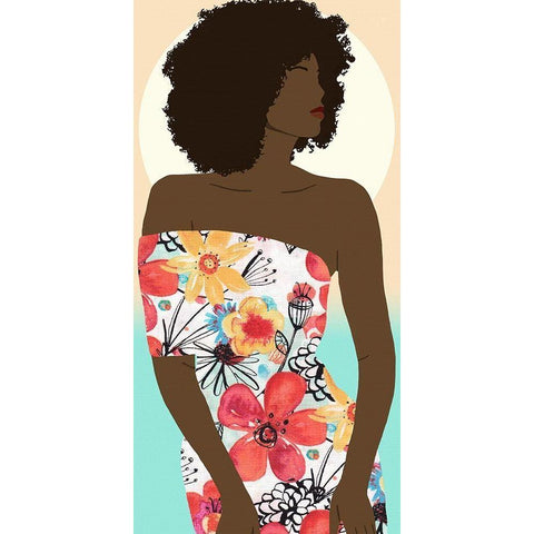 You Go Woman II White Modern Wood Framed Art Print by Saunders, Alonzo