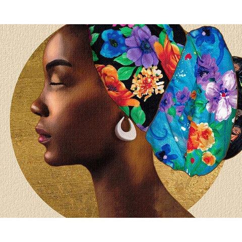 Golden Lady II White Modern Wood Framed Art Print by Saunders, Alonzo