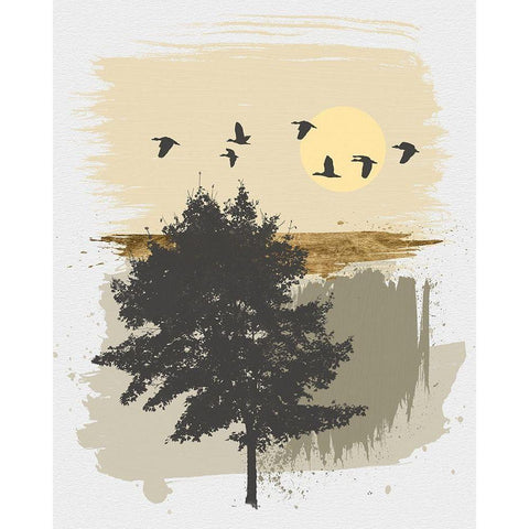 Returning Home Black Modern Wood Framed Art Print by Saunders, Alonzo