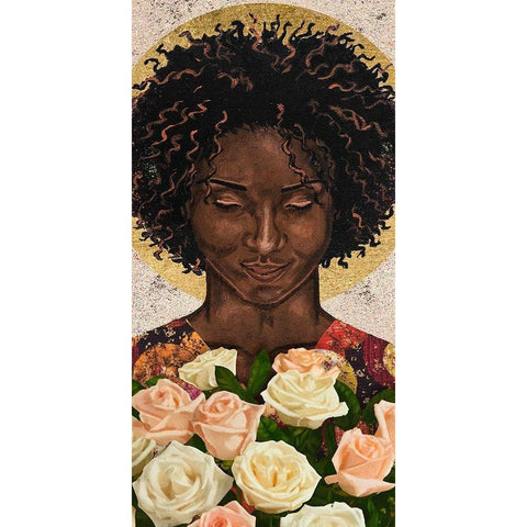 Meditation I Black Modern Wood Framed Art Print by Saunders, Alonzo