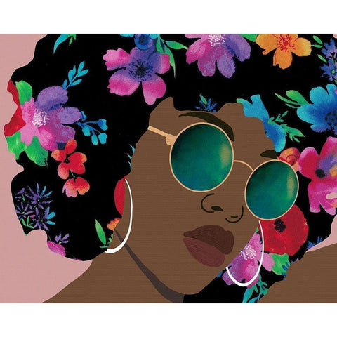 Butterfly Diva II Black Modern Wood Framed Art Print by Saunders, Alonzo