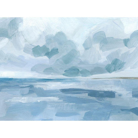 Calm Seascape II Black Modern Wood Framed Art Print by Barnes, Victoria