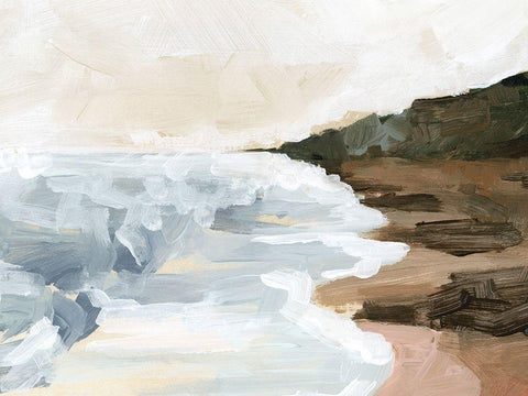 Cove Break II Black Ornate Wood Framed Art Print with Double Matting by Parker, Jennifer Paxton